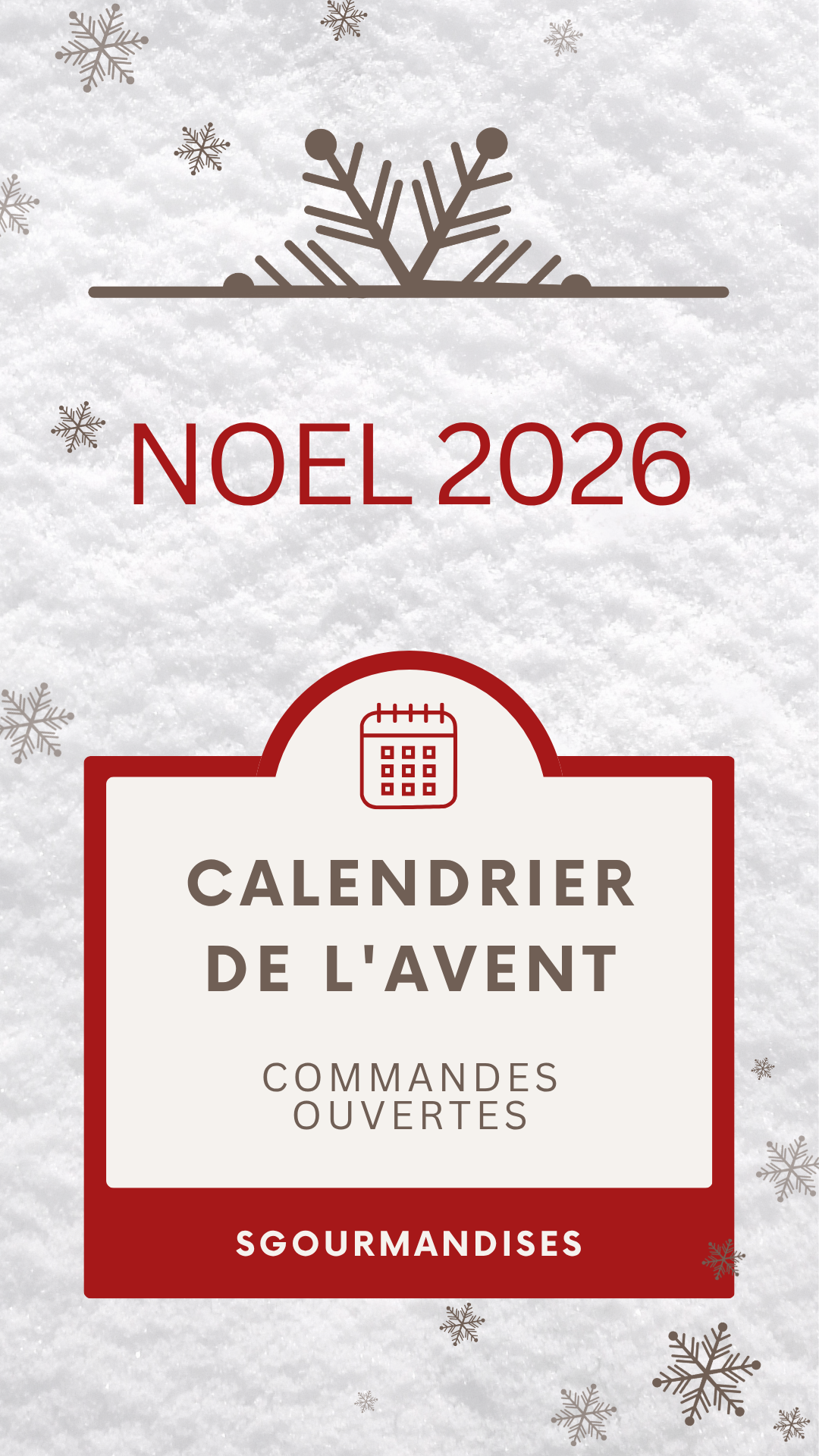 Calendrier de l'avent<br />
noël 2026